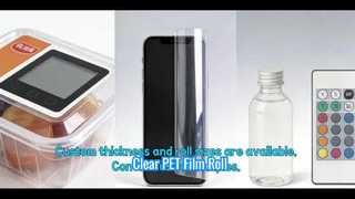 Przezroczysta rolka folii PET z kolorowym markerem koronowym | Wysokiej jakości BOPET do druku